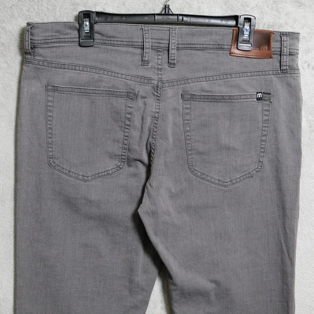 Travis Mathew Jeans Mens 36x27.5 Grey Pants Stretch Casual Golf Trousers Preppy